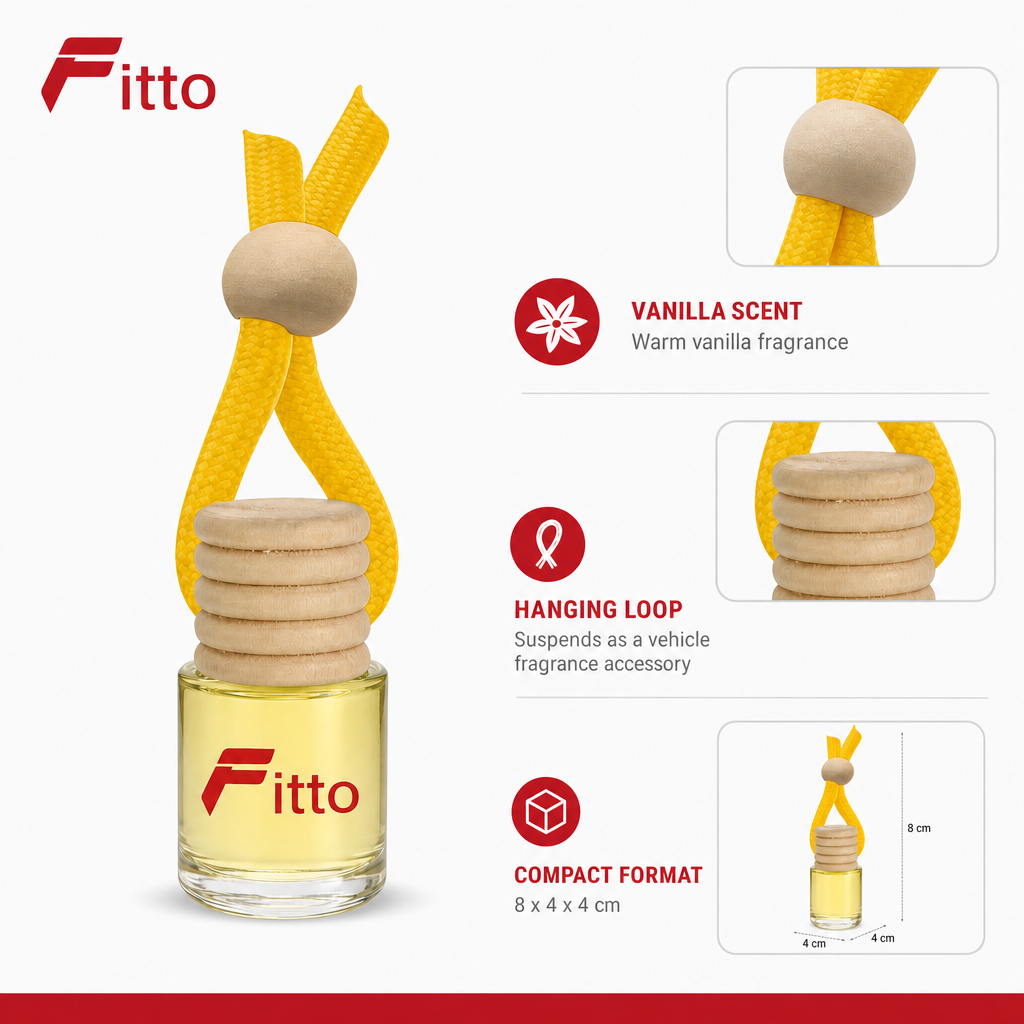 144 Pieces Hanging Bottle Car Air Fresheners, Vanilla Scent, 8 x 4 x 4 cm
