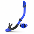 96 Pieces Dry Top Swimming Snorkel with Purge Valve, Flexible Tube and Mask Strap Clip, Blue