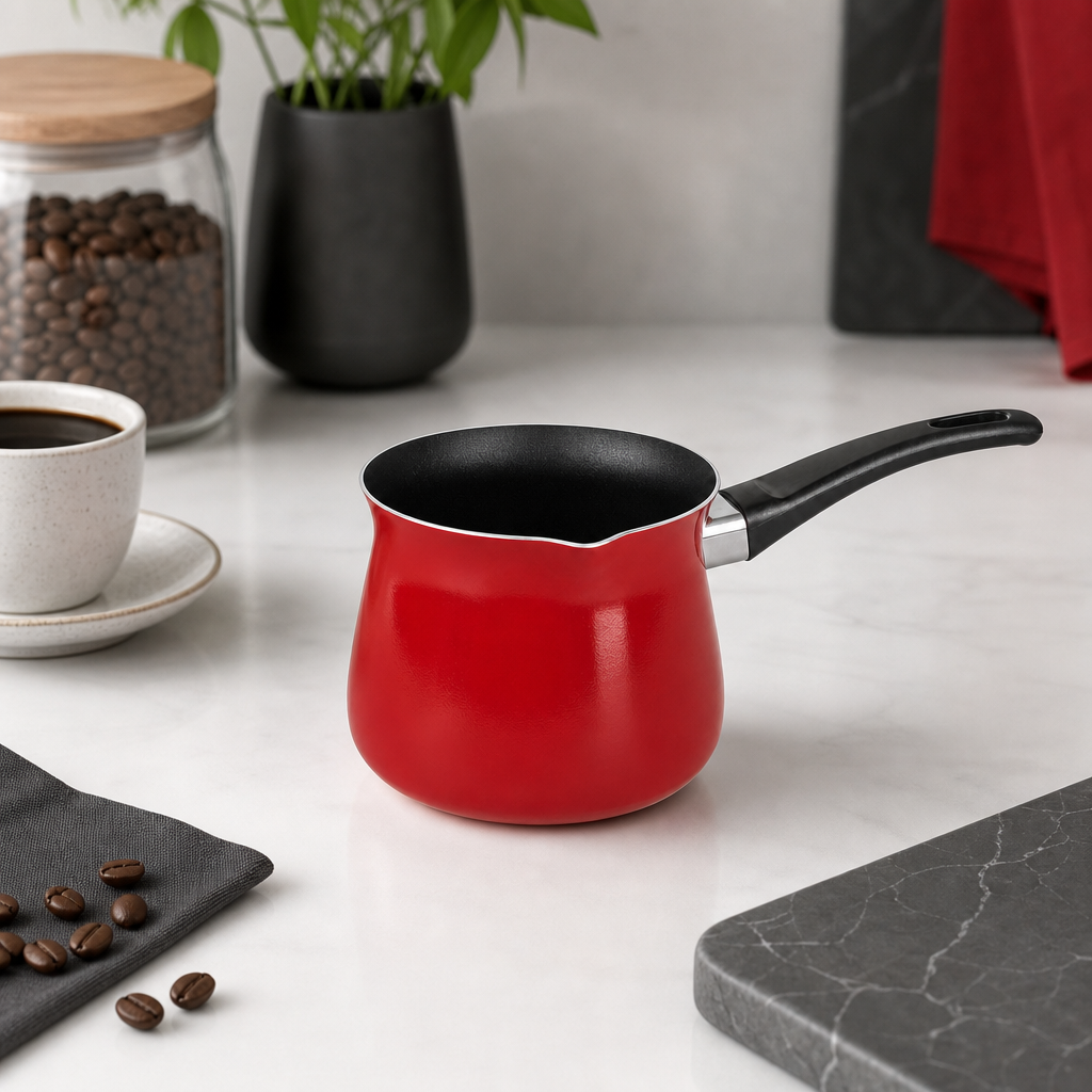 96 Pieces Red Non-Stick Coffee Cup, 14 cm, Single Piece