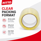 120 Pieces Crystal Clear Packing Tape, 48 mm x 100 yd, Adhesive Roll for Parcel Sealing and Moving Boxes