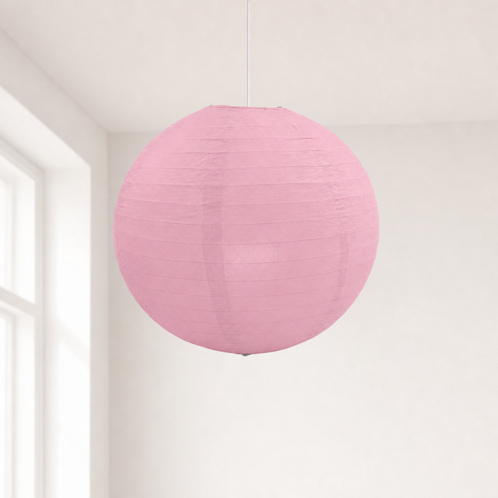 144 Pieces Pink Paper Wire Lantern, 25 cm, 1 Piece