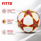 60 Pieces Size 5 Football, Red and Gold Design, 22 cm Sports Ball for Recreational Play