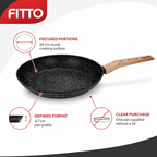 48 Pieces Forged Aluminium Frying Pan, 24 x 4.7 cm, Round Black Cookwares Without Lid