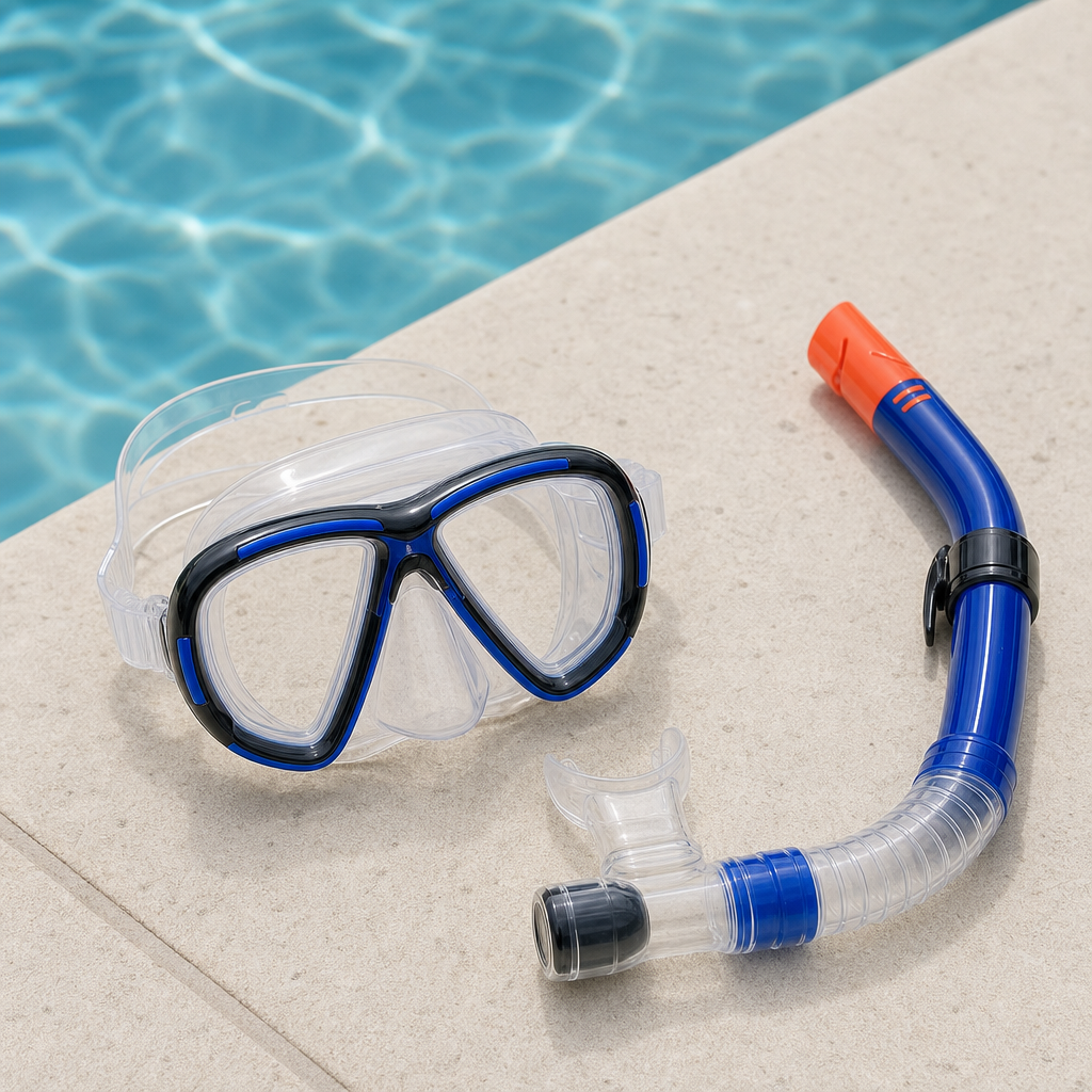 72 Pieces Mask And Snorkel Set, Blue Swimming Accessories