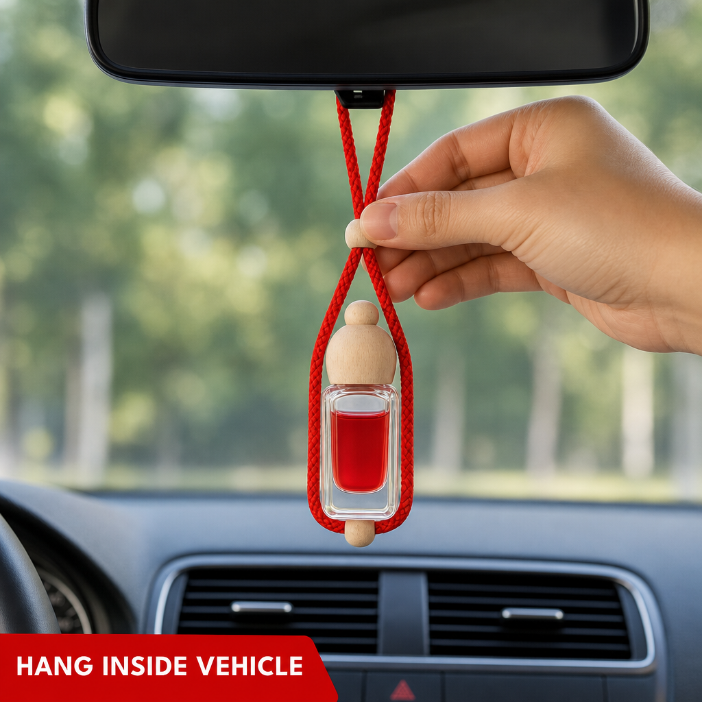 96 Pieces Hanging Bottle Car Air Fresheners, Red, Single Unit