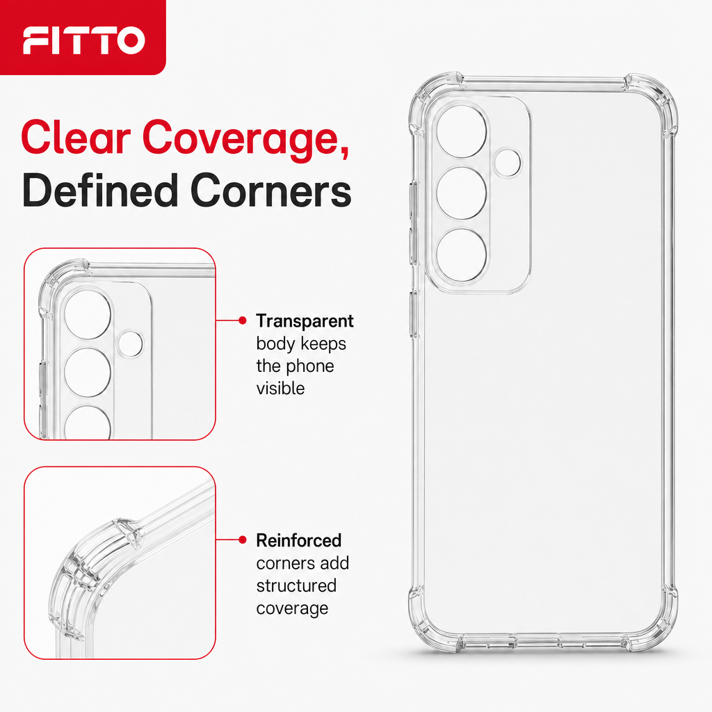 240 Pieces Clear Protective Phone Cases with Reinforced Corners