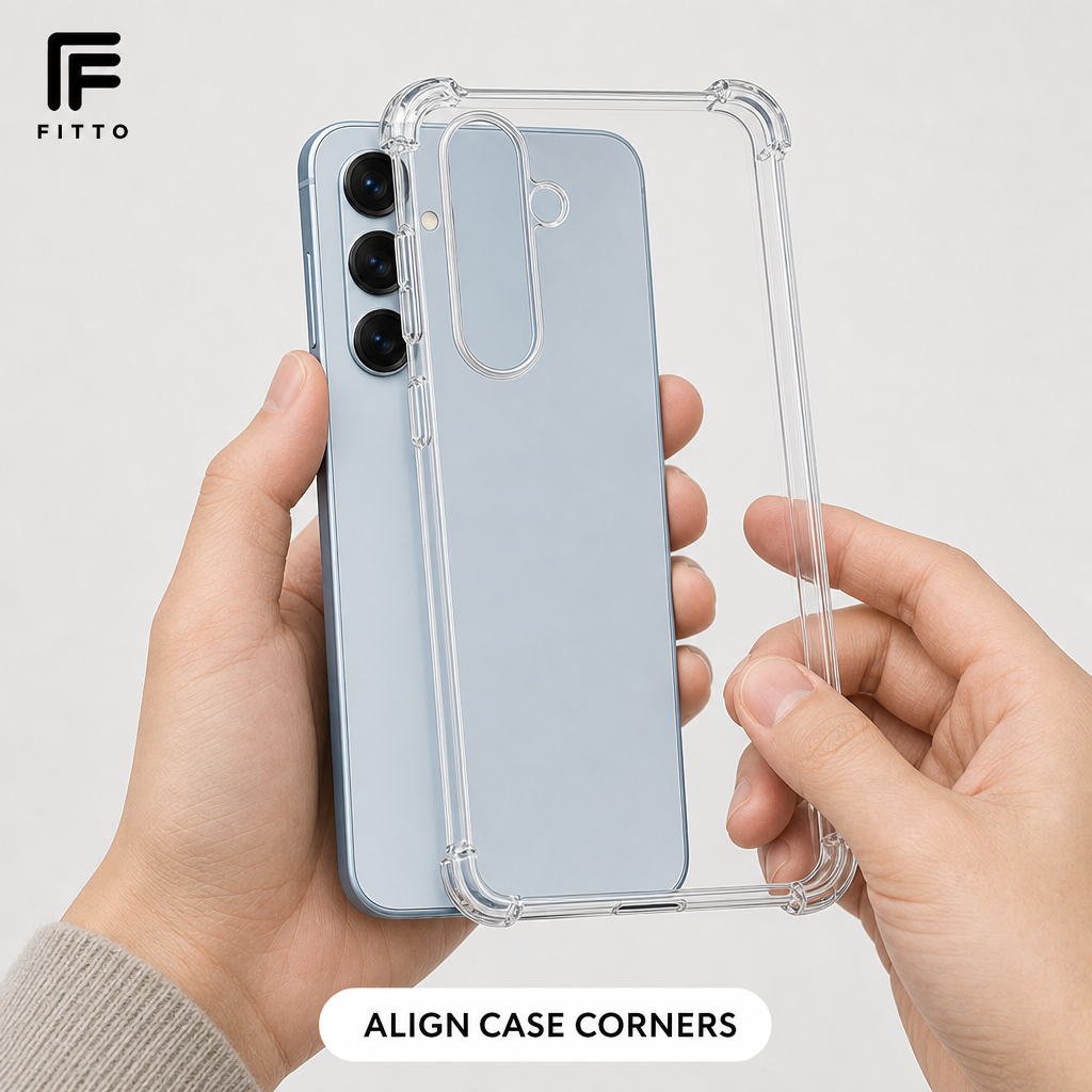 240 Pieces Clear Anti-Burst Protective Phone Cases with Reinforced Corners for S24 FE