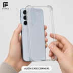 240 Pieces Clear Anti-Burst Protective Phone Cases with Reinforced Corners for S24 FE