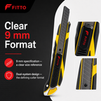 96 Pieces Utility Cutter, 9 mm Dual-System Design, Black and Yellow, 1 Piece