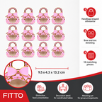 96 Pieces Pink Handbag-Shaped Candy Favor Boxes with Bow, 12 Pieces, 9.5 x 4.3 x 13.2 cm
