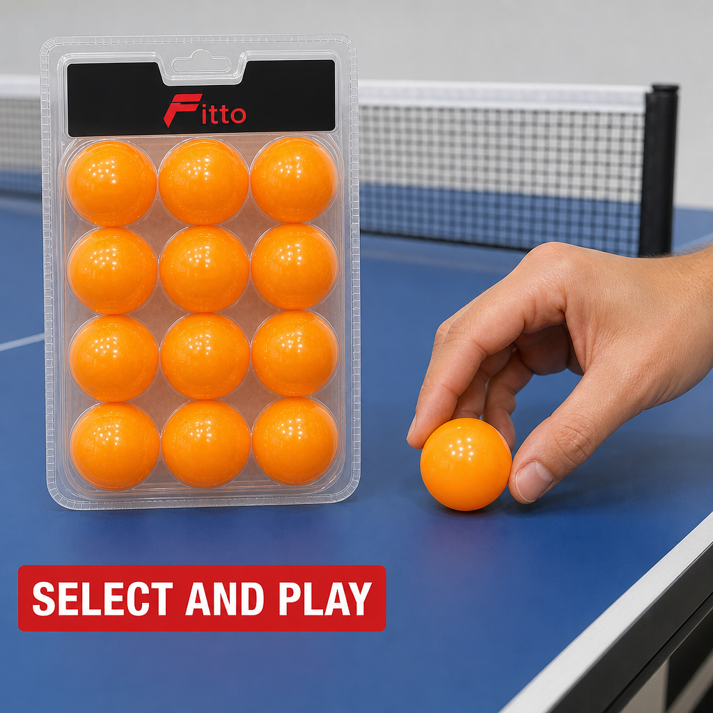 120 Pieces Table Tennis Balls, Orange, 12-Piece Pack for Practice Games and Recreation