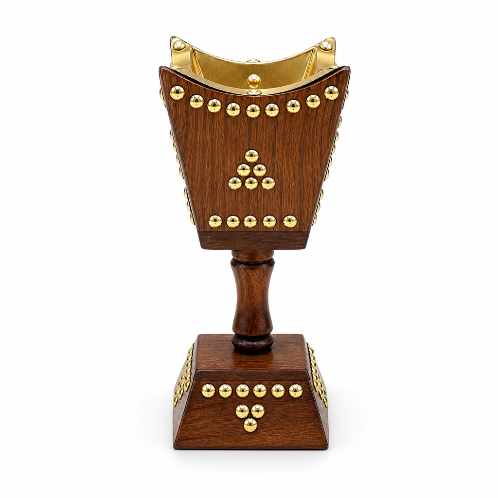 72 Pieces Decorative Wooden Incense Burner Stand, Brown and Gold, 8.4 Inch