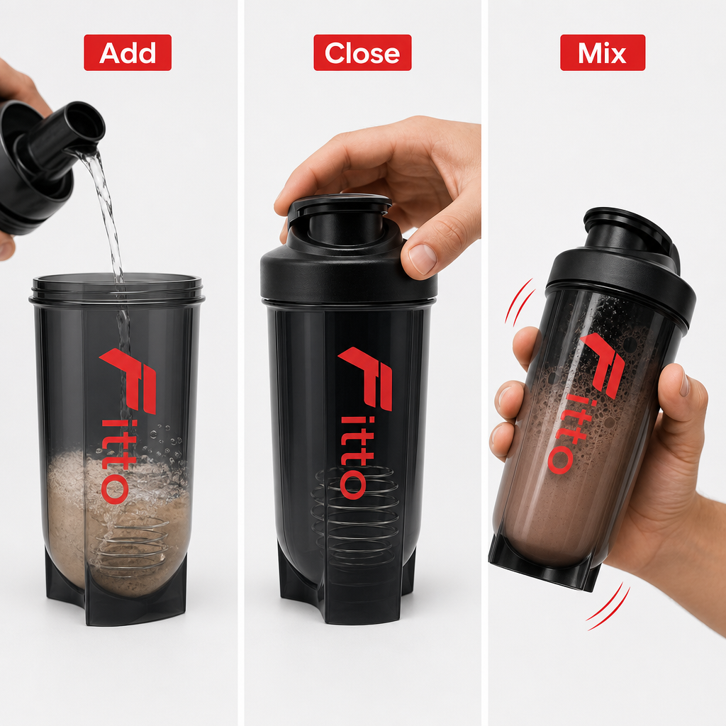 120 Pieces Sports Shaker Bottle with Mixer, 500ml, Black