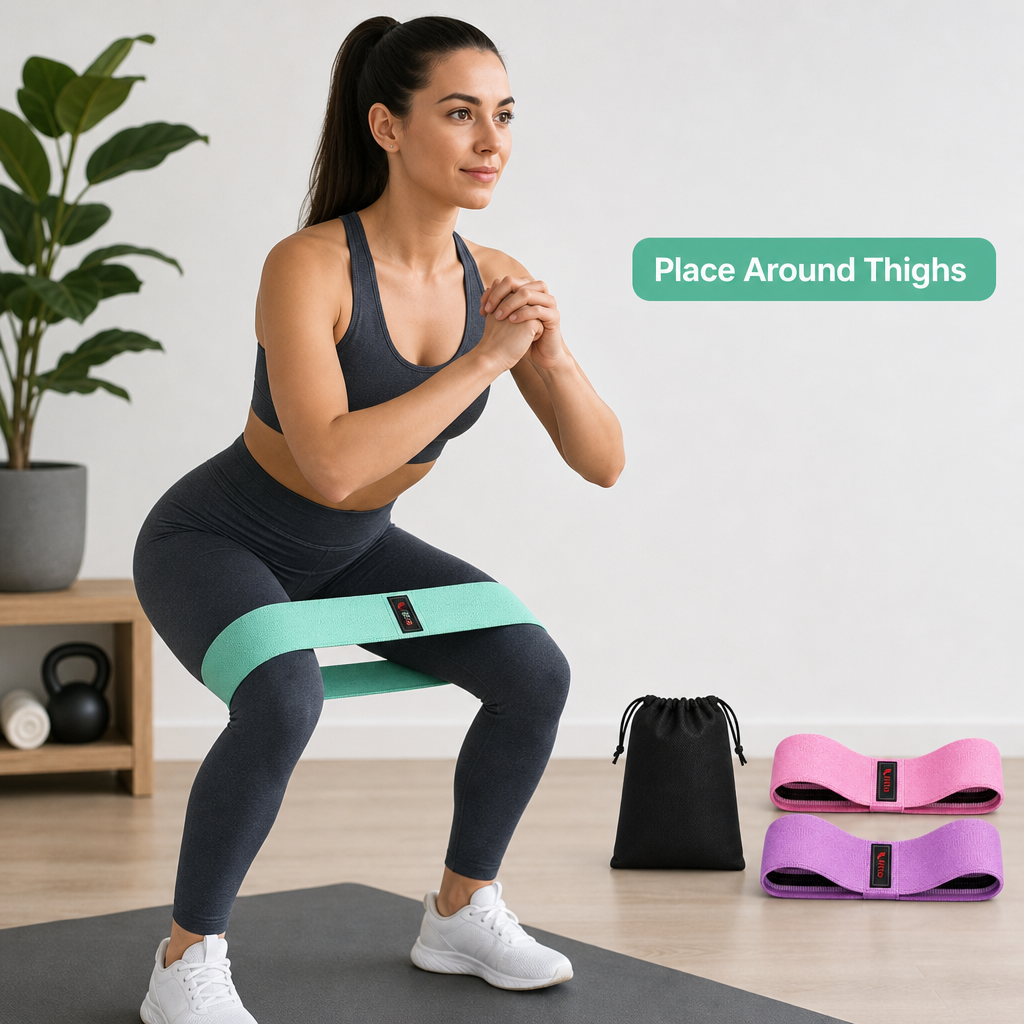 72 Pieces Hip Resistance Bands Set for Exercise and Fitness, 3-Piece Set with Storage Pouch