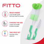 240 Pieces Assorted Colour Long-Handle Bottle Cleaning Brush Set, 2 Pieces