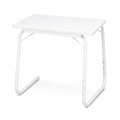72 Pieces Foldable Laptop Tables, Portable TV Tray with Adjustable Height, White, 58 x 44 x 9 cm
