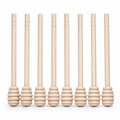 96 Pieces Natural Wooden Honey Dipper Sticks, 8 Pieces, 22 cm Kitchen Utensils for Honey and Syrup Serving