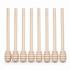 96 Pieces Natural Wooden Honey Dipper Sticks, 8 Pieces, 22 cm Kitchen Utensils for Honey and Syrup Serving