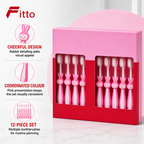 120 Pieces Rabbit Design Toothbrush Set, 12 Pieces, Pink
