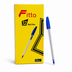 96 Pieces Ball Pens, Blue Ink, 25 Pack, Clear-Barrel Writing Pens for Office, School and Everyday Notes