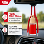 96 Pieces Car Air Fresheners, Wood Hanging Diffuser, Strawberry Scent, 1 Piece