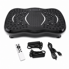 48 Pieces Vibration Exercise Platforms with Resistance Bands and Remote, Small Black Shaking Training Board