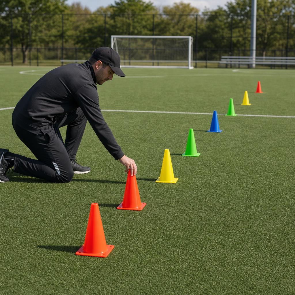 96 Pieces Plastic Training Cones, 28 cm, Multicolor, 10-Piece Pack