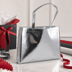 240 Pieces Silver Non-Woven Fabric Bag with Handles, 40 x 12 x 32 cm