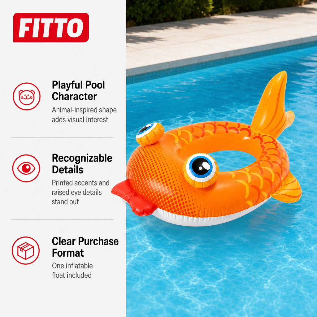 120 Pieces Inflatable Animal Pool Float, Orange Water Play Float, 1 Piece