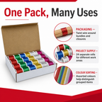 48 Pieces Metallic Twist Tie Wires, Assorted Colours, 20 m per Roll, 24 Rolls