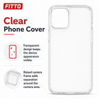144 Pieces Phone Cases, Crystal Clear Transparent Cover with Raised Camera Frame for Plus-Size Smartphone
