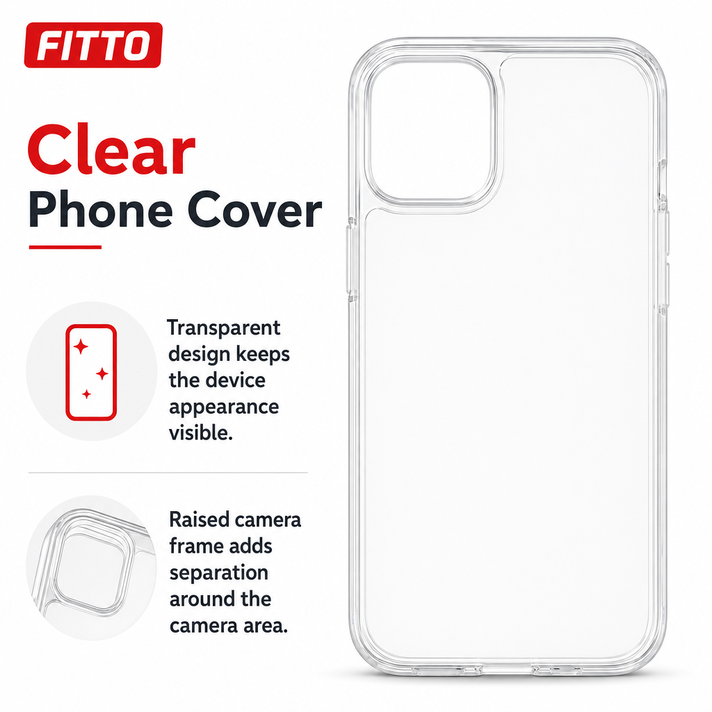 144 Pieces Phone Cases, Crystal Clear Transparent Cover with Raised Camera Frame for Plus-Size Smartphone