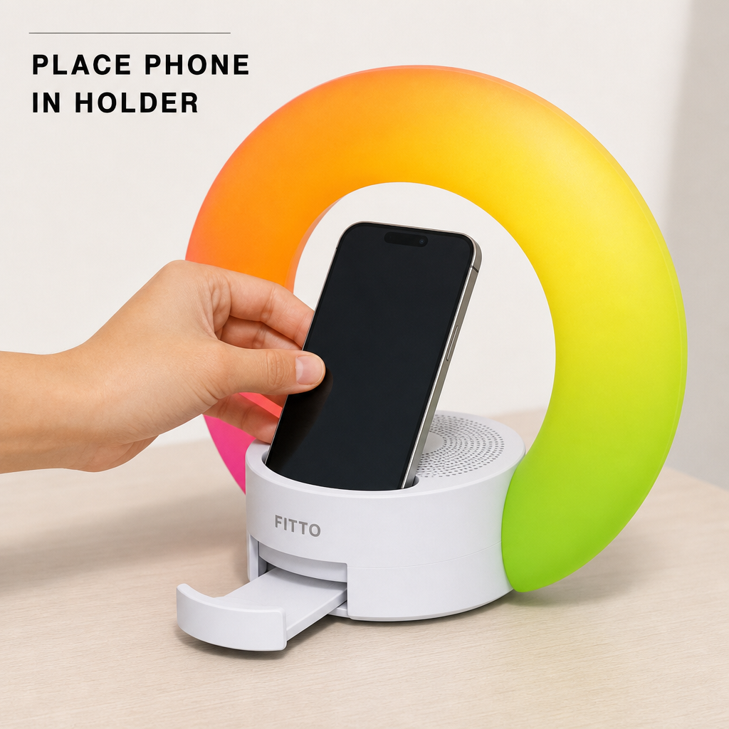 96 Pieces Wireless Light-Up Phone Holder with Built-In Speaker for Desk and Countertop Use