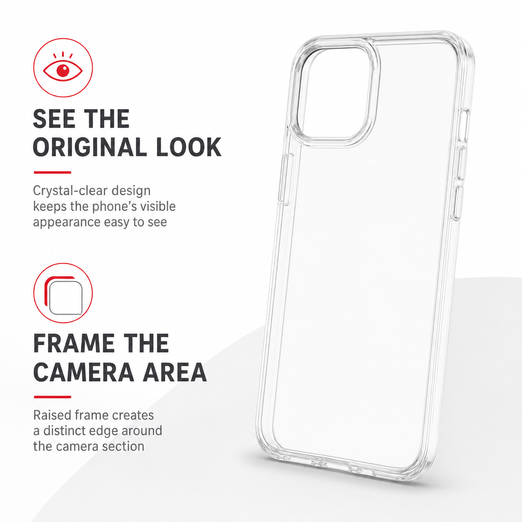 144 Pieces Clear Phone Cases with Raised Camera Frame for Specified Phone Model, Transparent Cover
