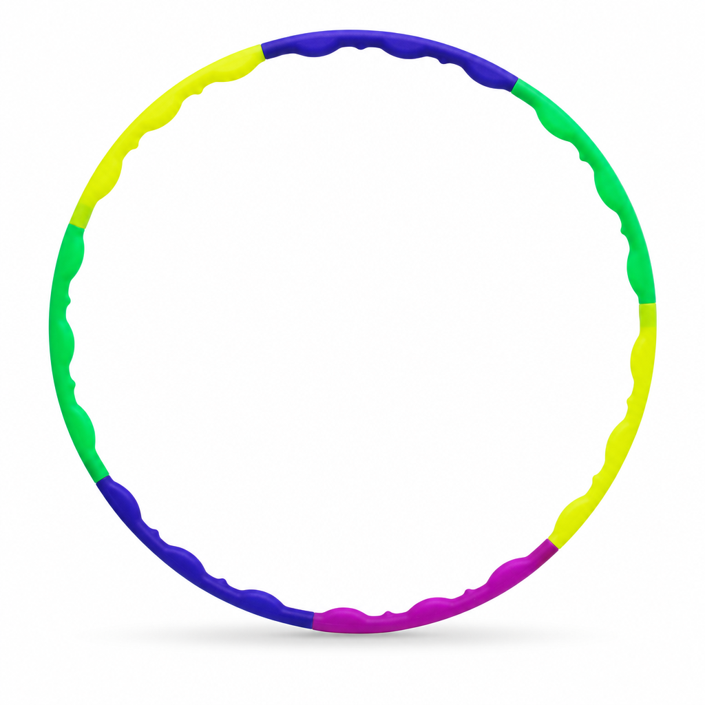 120 Pieces Massage Hoop 69 cm, Sectional Fitness Hoop With Textured Segments, Multicolor