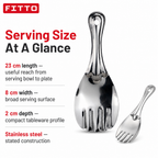 120 Pieces Stainless Steel Rice Serving Spork Small Silver 23 cm