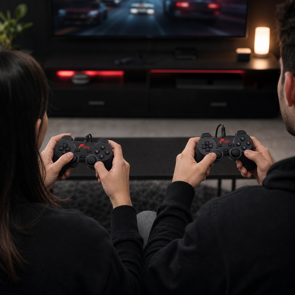 96 Pieces USB Game Controller Sets, 2-Piece Dual-Controller Bundle