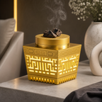 48 Pieces Gold Electric Bakhoor Burner with Built-In Speaker and Decorative Light, 1 Piece