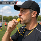 120 Pieces Sports Hand Whistle with Lanyard, Yellow, Single Piece, 15 cm
