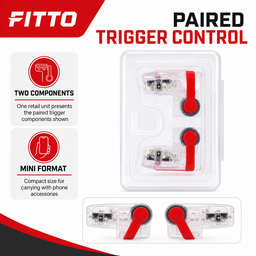 144 Pieces Mini Transparent Mobile Gaming Trigger Controllers Set, Red