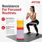 96 Pieces Resistance Bands for Exercise and Fitness, Medium Strength, 0.45 mm