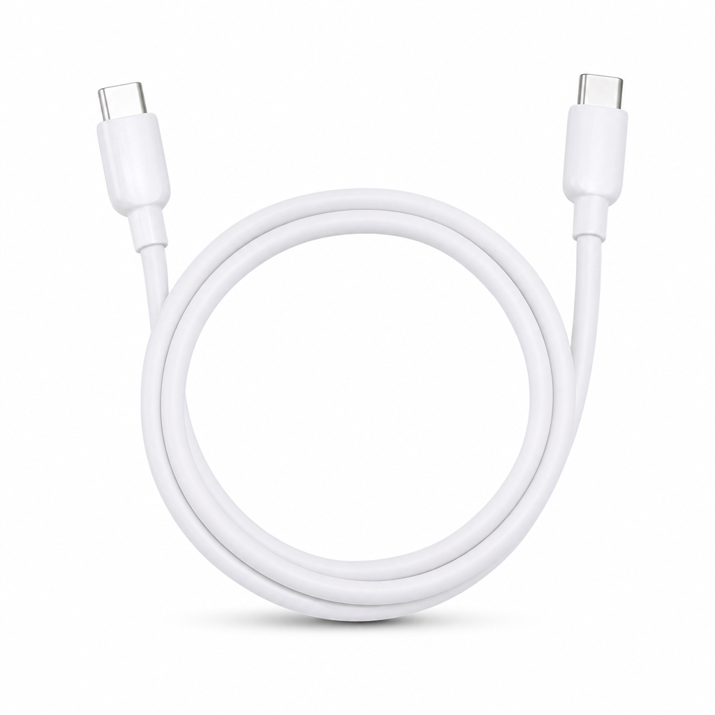 96 Pieces USB-C to USB-C Charging Cables, 65W PD, 1000mm, White