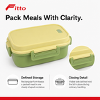 96 Pieces Plastic Lunch Box with Side Latches, Yellow and Green Rectangular 22 x 16 x 9 cm, 1 Piece