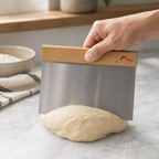 240 Pieces Dough Scrapers, Stainless Steel Blade with Wooden Handle, 8 Inch, Silver and Natural Wood, 1 Piece