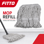 96 Pieces Cotton Mop Refill 400 g Without Handle, Replacement Floor Cleaning Head