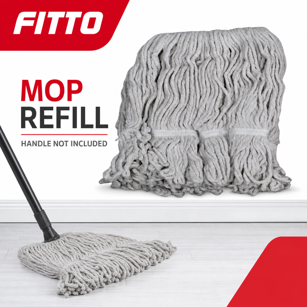 96 Pieces Cotton Mop Refill 400 g Without Handle, Replacement Floor Cleaning Head