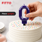 240 Pieces Number 0 Cake Candle, 3 in, Assorted Colour, 1 Piece