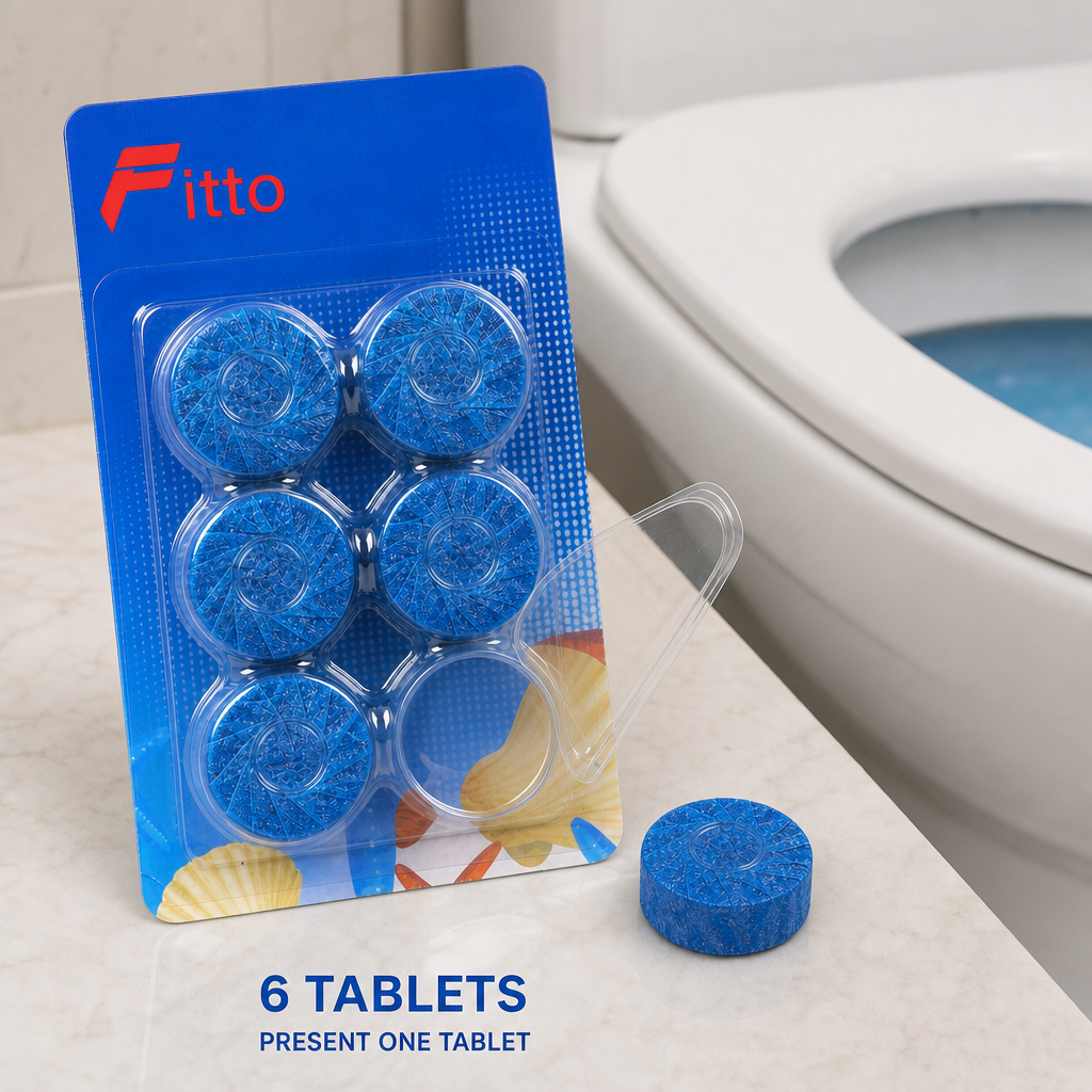 120 Pieces Toilet Cleaner Tabletses, Blue, 6-Piece