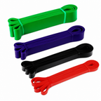 60 Pieces Exercise Loop Resistance Bands Set for Fitness, 4-Piece Set in Green, Purple, Black and Red