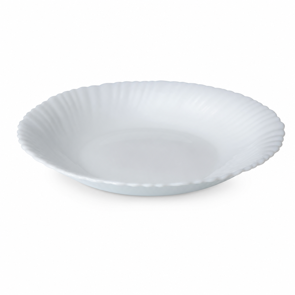 120 Pieces Opal Glass Soup Plate, 8.5 Inch, Round Serving Dish for Soups and Meals